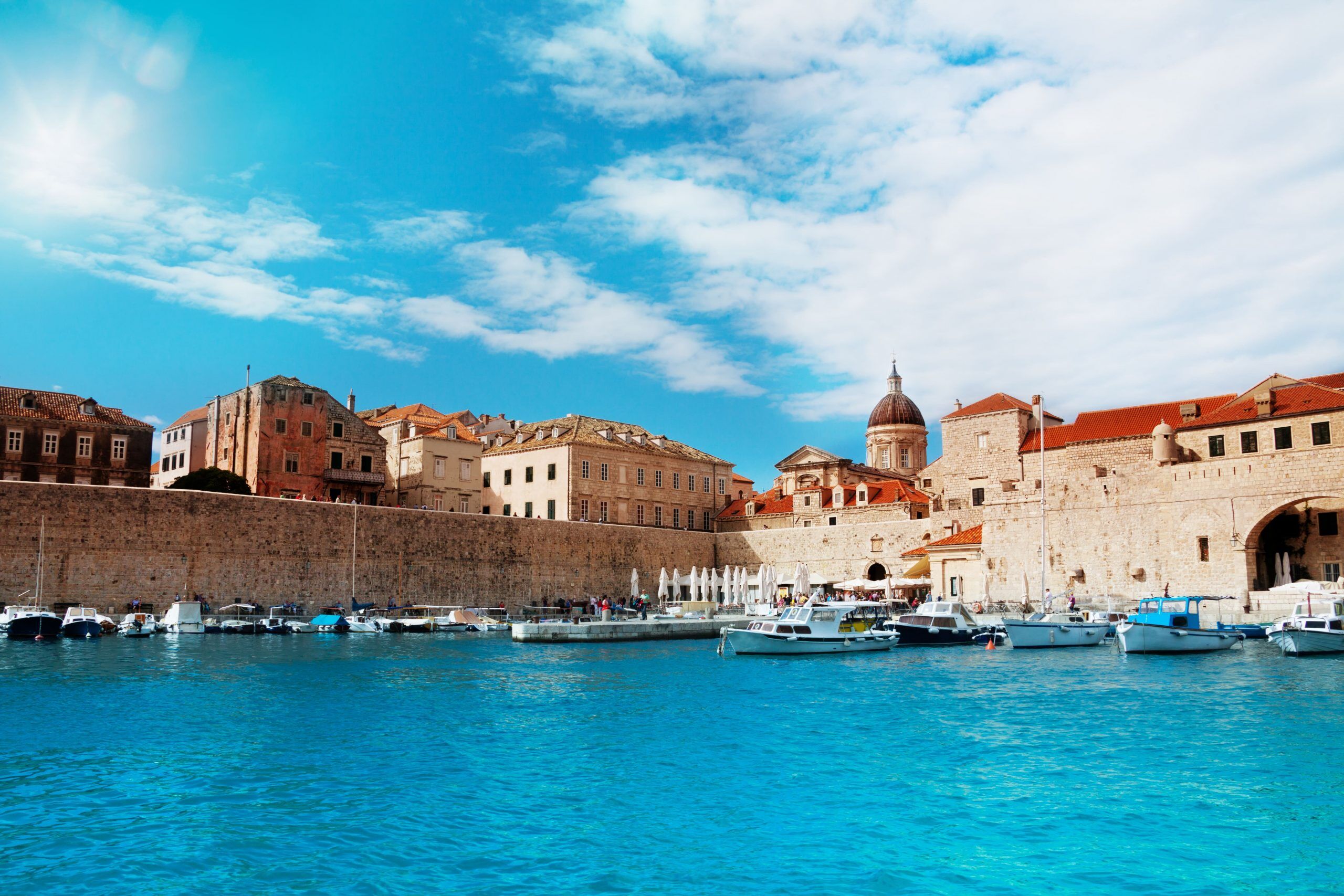 sea view to Dubrovnik city walls