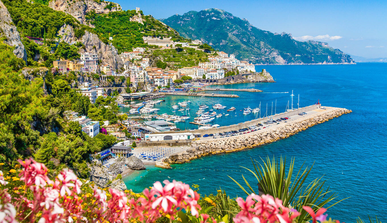 Salerno Port, Amalfi coast in Italy