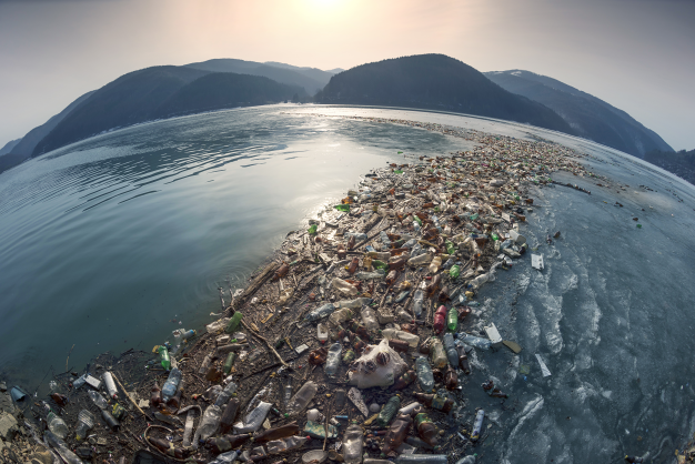 Plastic garbage in the Ocean