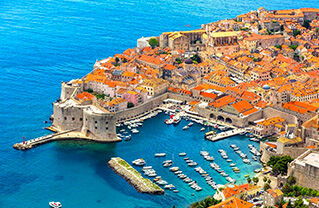 view to Dubrovnik old town