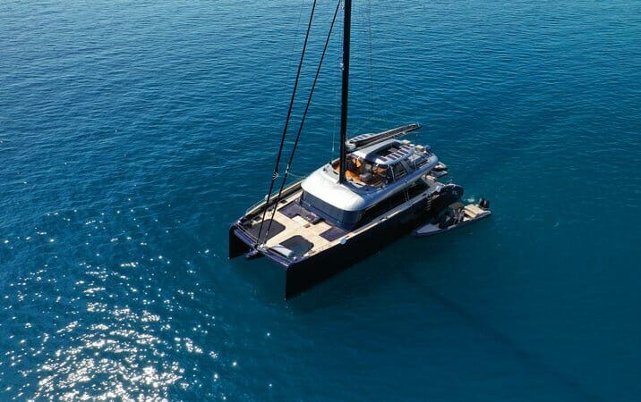 Catamaran on the water | Sebastus Sailing