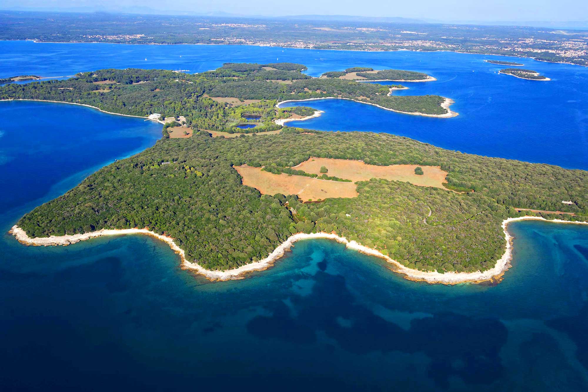 aerial view of Brijuni islands