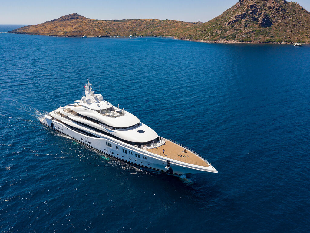 Motor yacht on the water