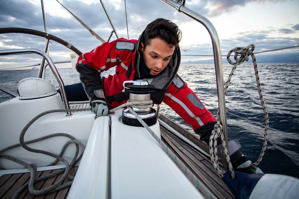 young sailor with a sailing jacket