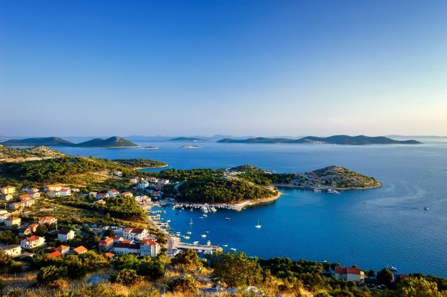 Šibenik archipelago sceenery on a sunny day