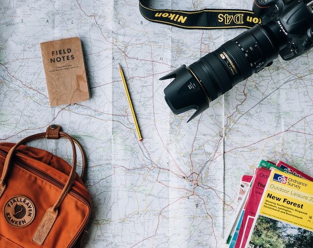 map, camera, travel